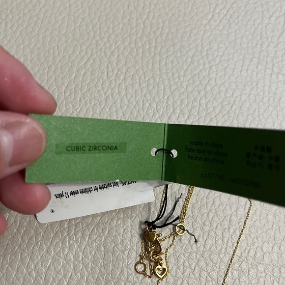 NWT - Kate Spade Mini Crystal Precious Pansy Pendant Necklace - 16”+ 3” Long - Picture 8 of 8